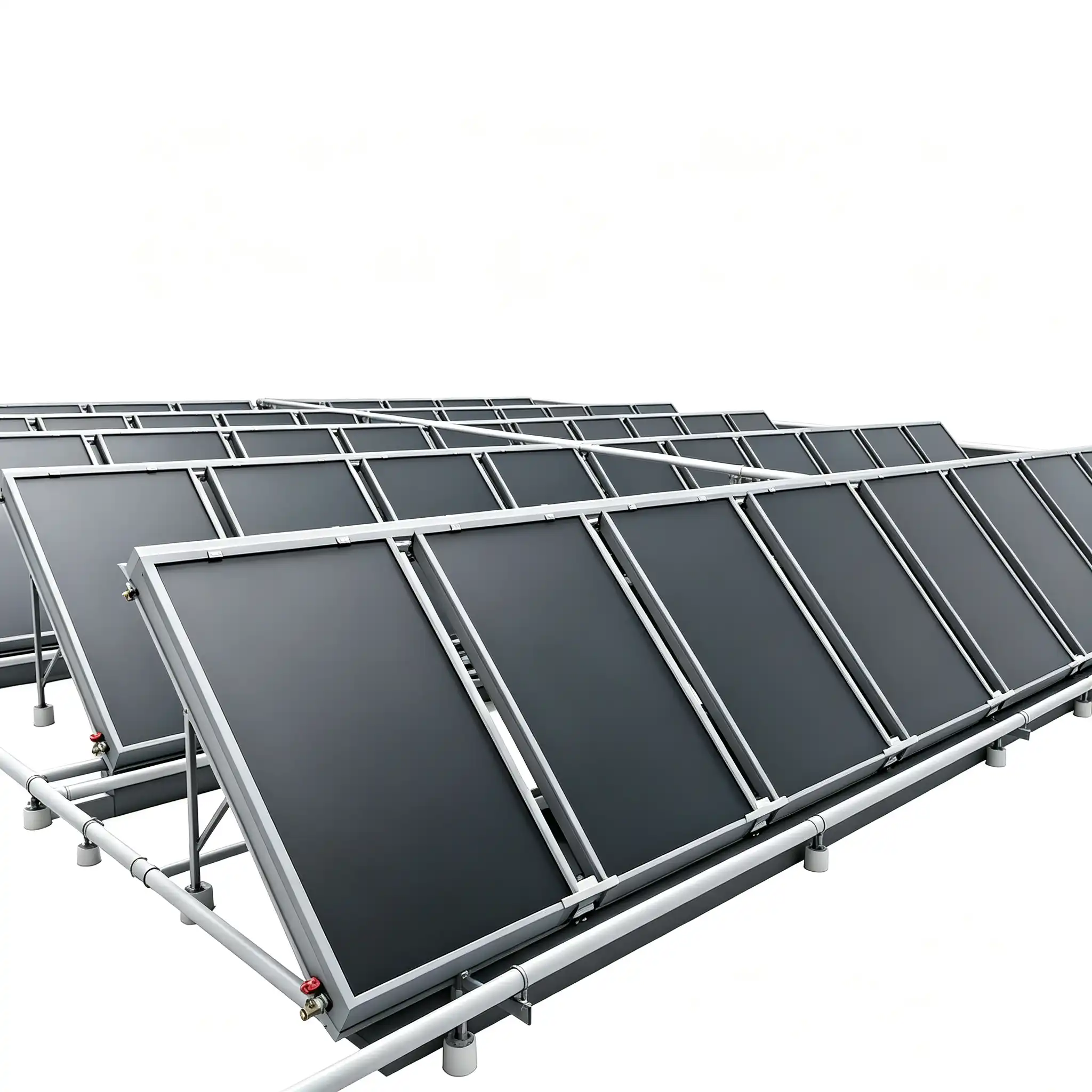 Split flat plate solar water heater