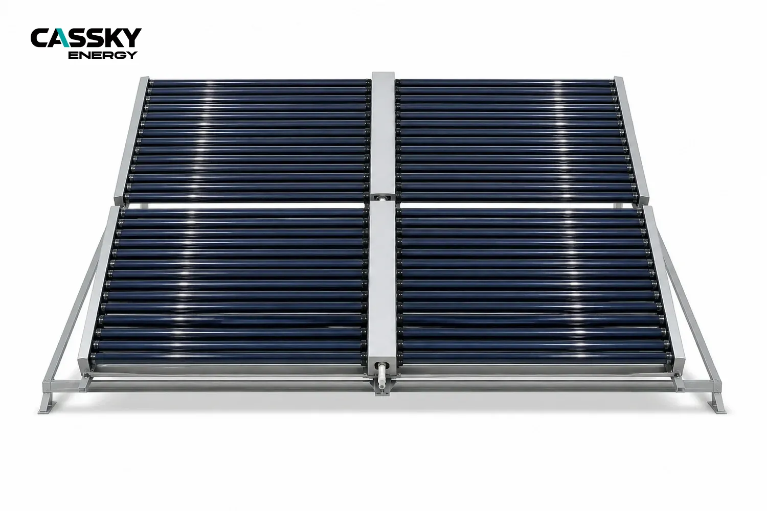 Manifold-type solar collector side view