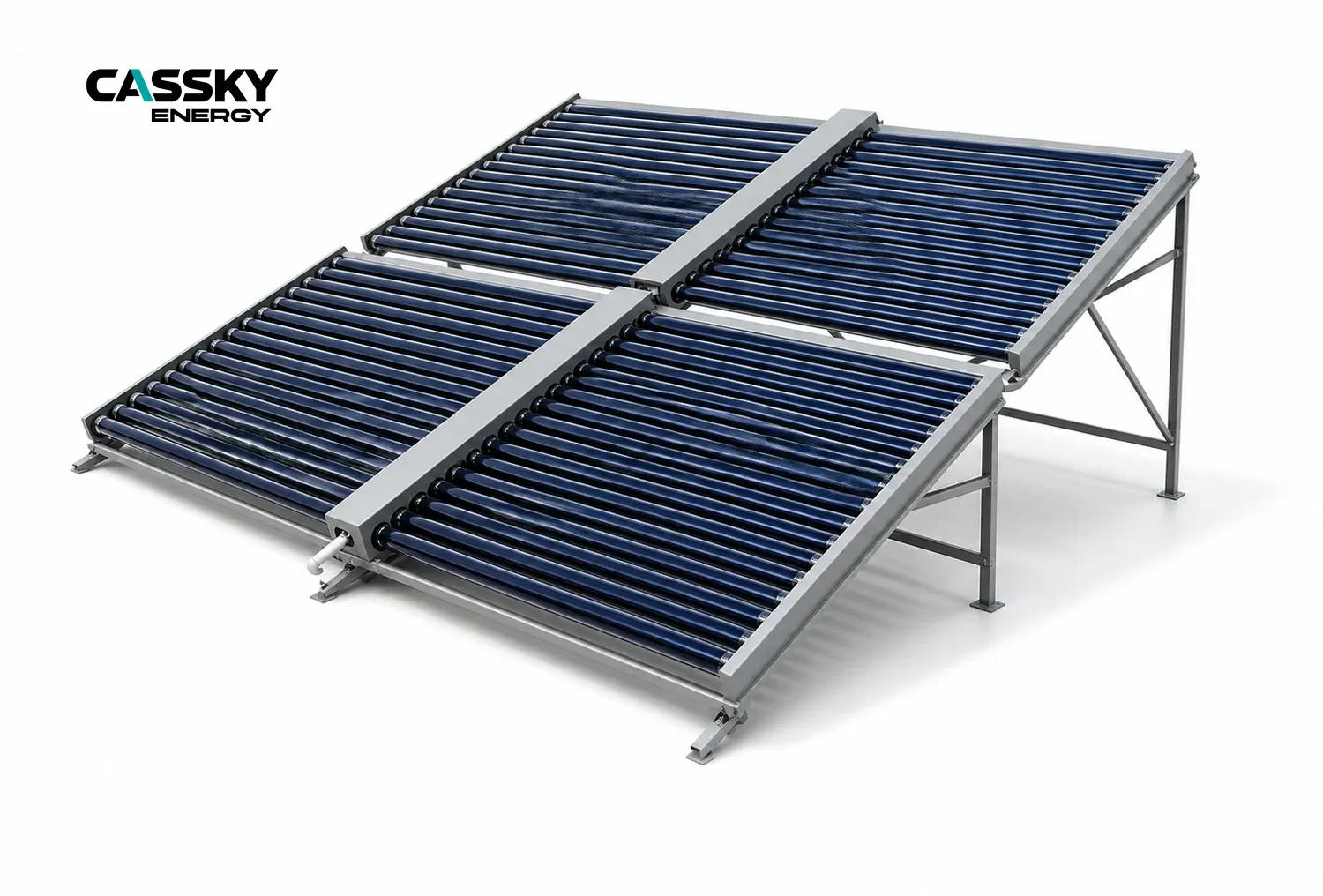 Manifold-type solar collector installation detail