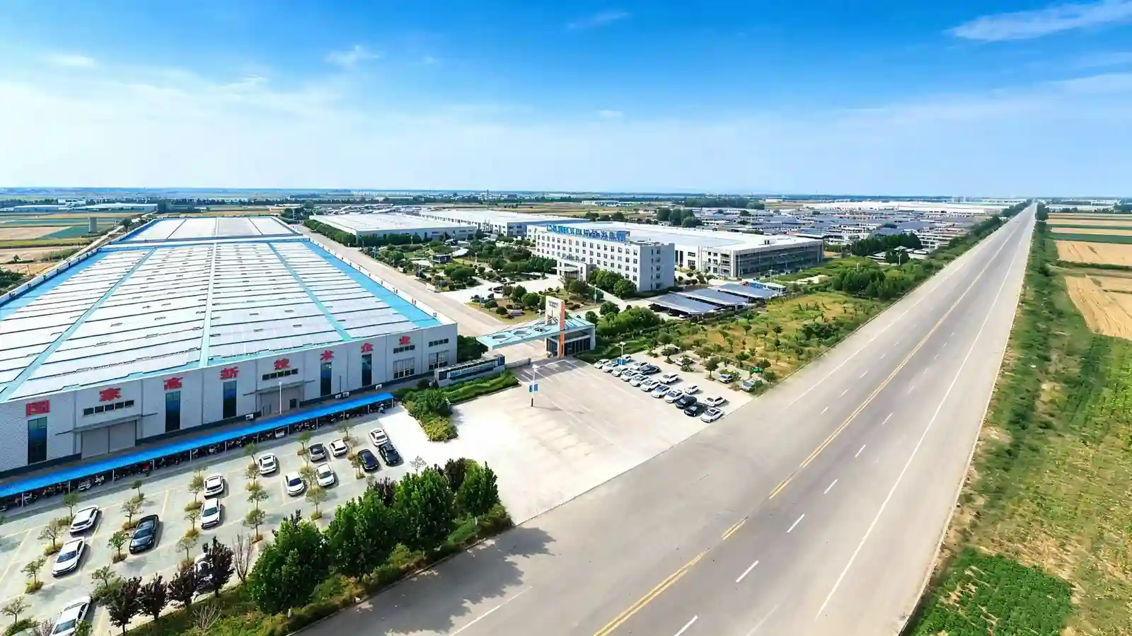 Aerial view of the Cassky manufacturing base