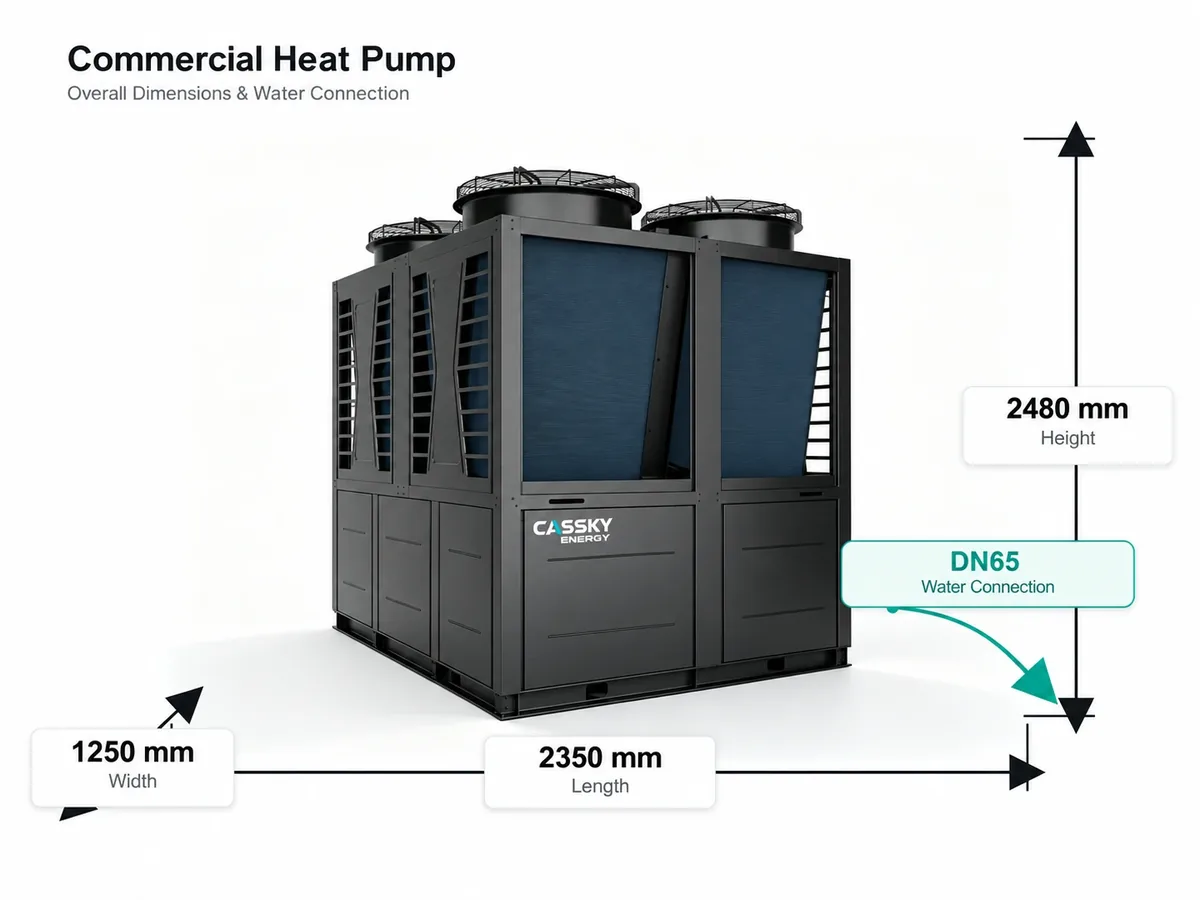 Commercial Heat Pump reference dimensions